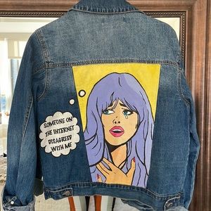 Hand painted denim jacket